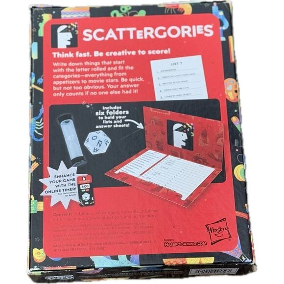 Hasbro Scattergories board game ages 13+, 2–6 player, sealed - Picture 2 of 8